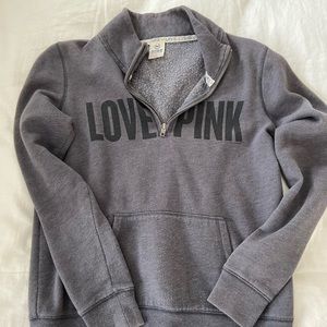 PINK half-zip sweatshirt